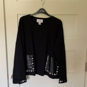 Joseph Ribkoff leatherette pocket top